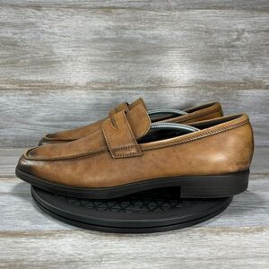ECCO Men's Brown Leather Penny Loafer Dress Shoes Size 12